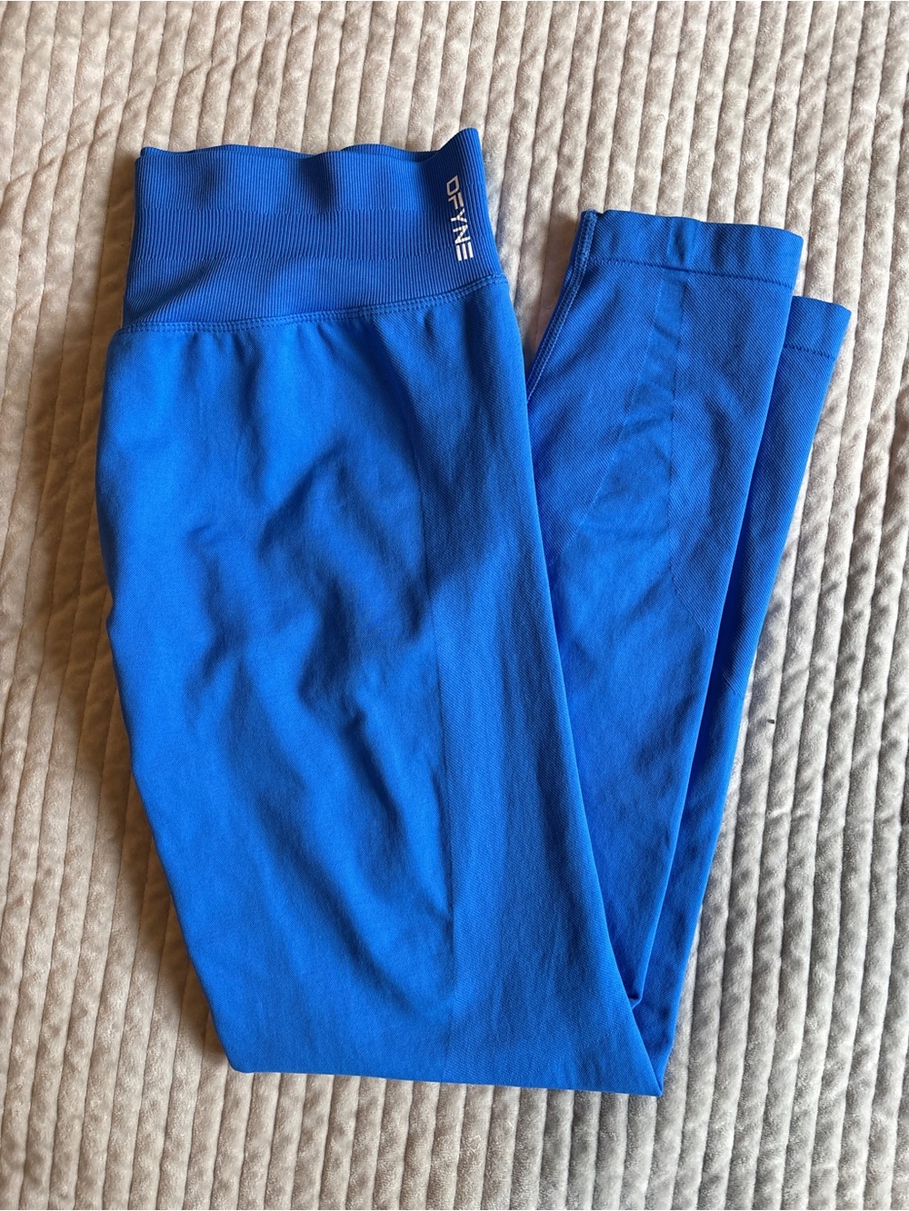 DFYNE Impact Leggings Blue Scrunch Bum High Waisted